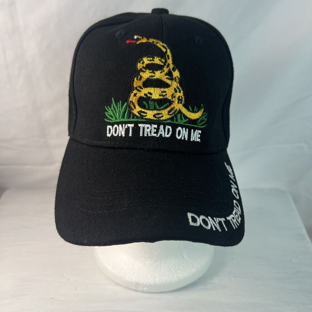 Don’t Tread On Me Gadsden Flag Embroidered Adjustable Baseball Hat Cap